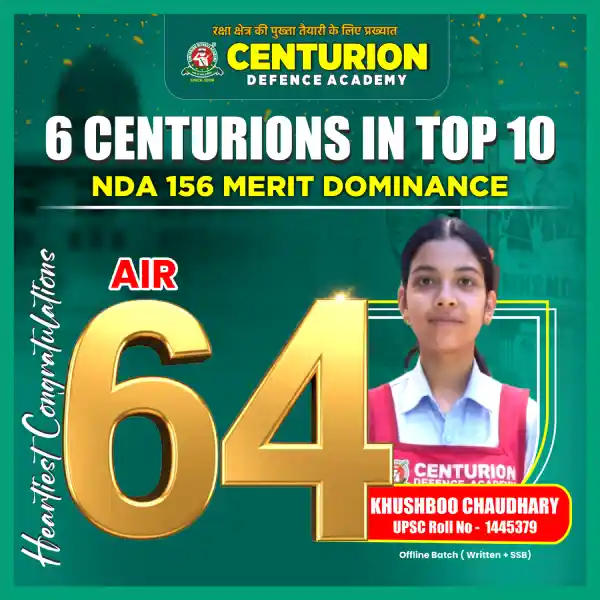 Centurion Defence Academy Selections NDA 156