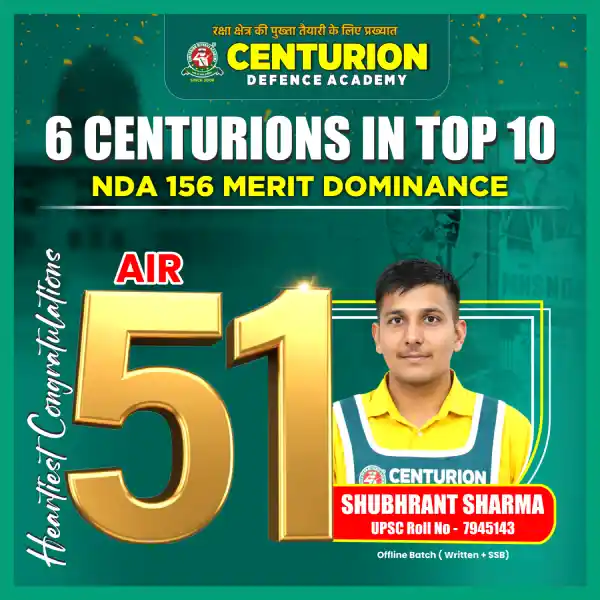 Centurion Defence Academy Selections NDA 156